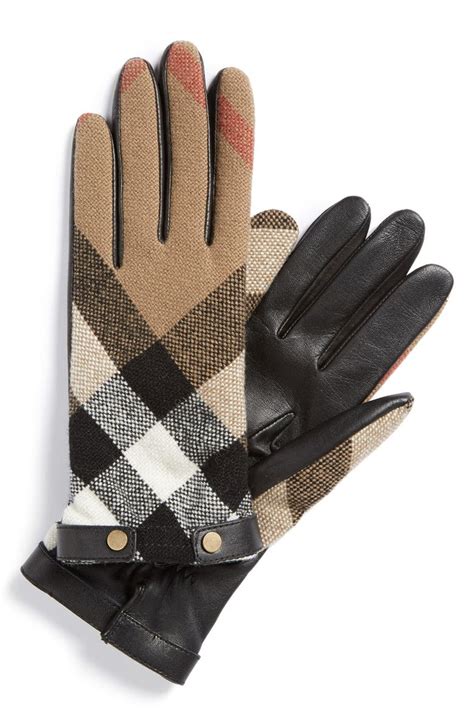 burberry check wool gloves|Burberry check.